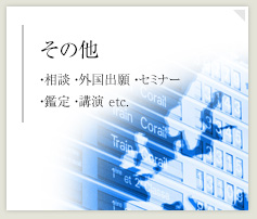 その他/・ノウハウ保護・相談・外国出願・セミナー・鑑定・講演 etc.