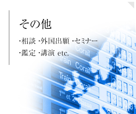 その他/・ノウハウ保護・相談・外国出願・セミナー・鑑定・講演 etc.
